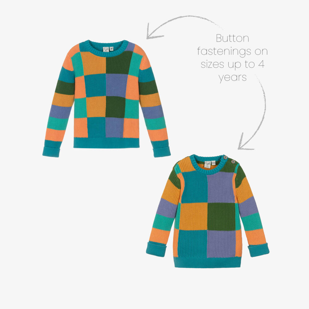 Frugi-Boys Muiticoloured Organic Cotton Knit Sweater | Childrensalon