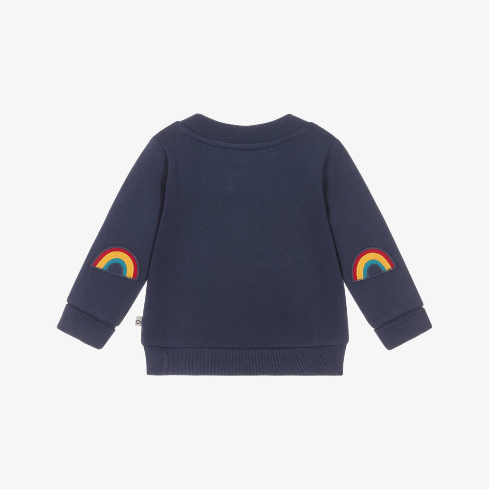 Frugi-Boys Navy Blue Organic Cotton Jeep Sweatshirt | Childrensalon