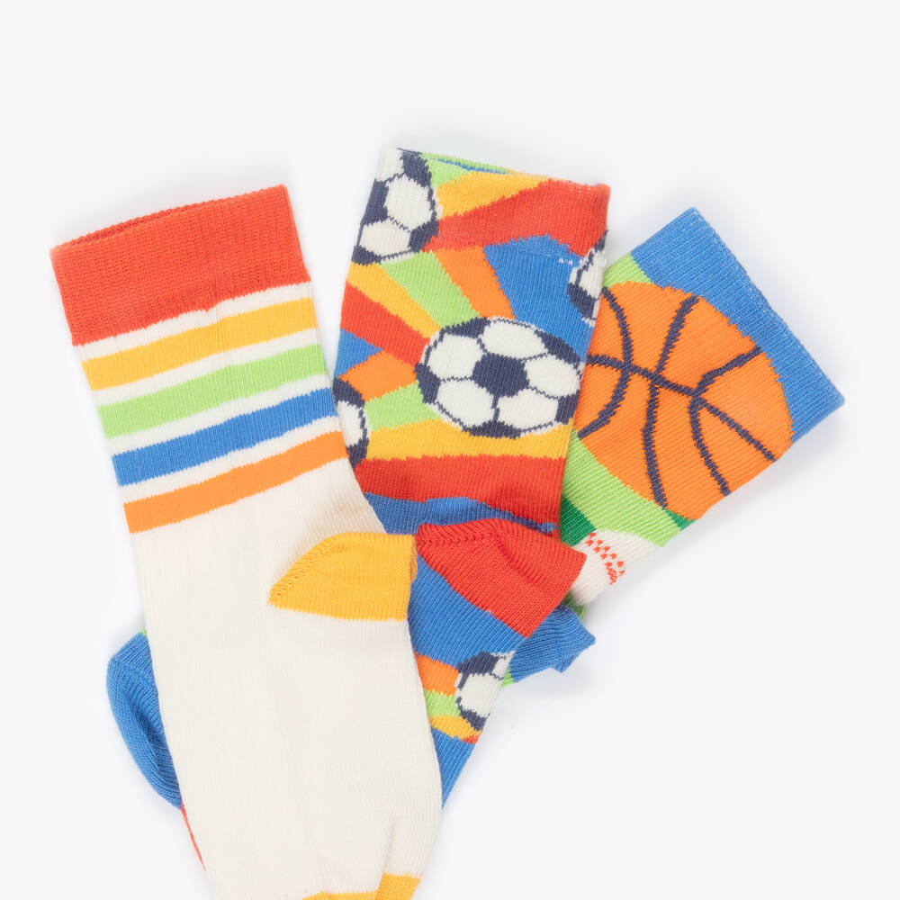 Frugi-Boys Organic Cotton Socks (3 Pack) | Childrensalon