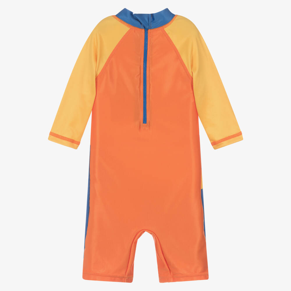 Frugi-Boys Yellow & Blue Beach Sun Suit (UPF50+) | Childrensalon