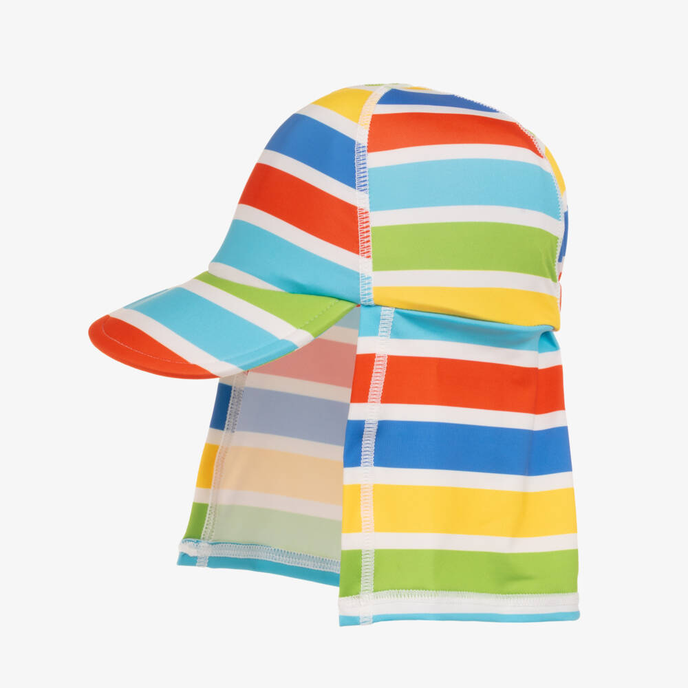 Frugi-Colourful Stripe Sun Protective Baby Hat (UPF50+) | Childrensalon