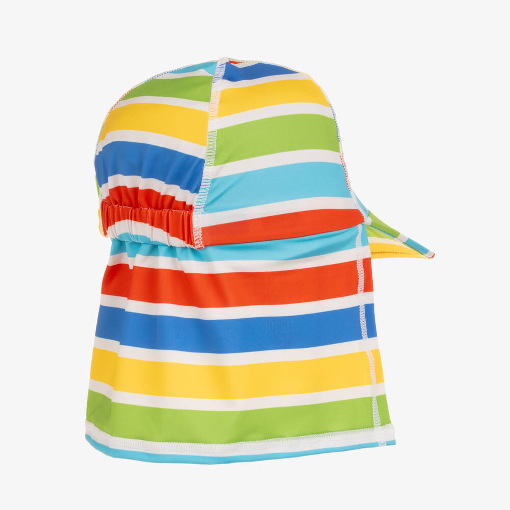 Frugi-Colourful Stripe Sun Protective Baby Hat (UPF50+) | Childrensalon