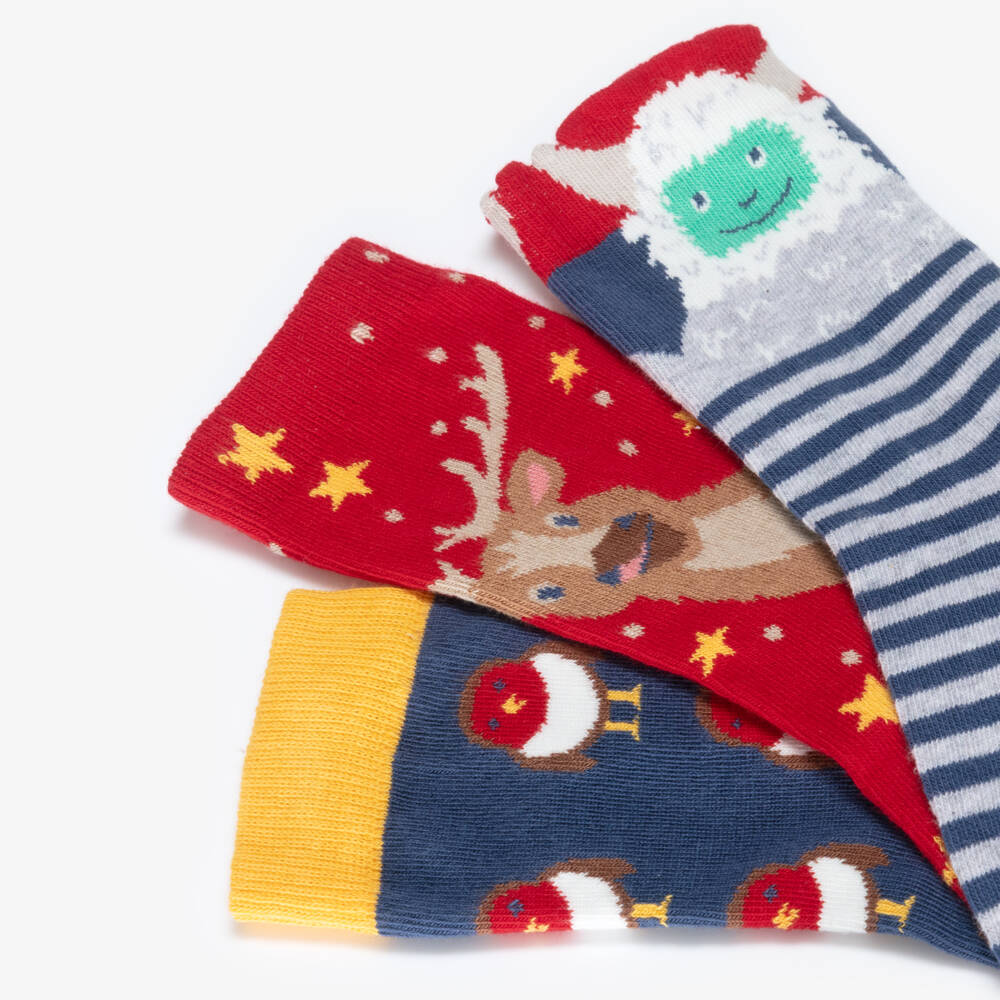 Frugi-ثلاثية جوارب قطنية عضوية احتفالية | Childrensalon