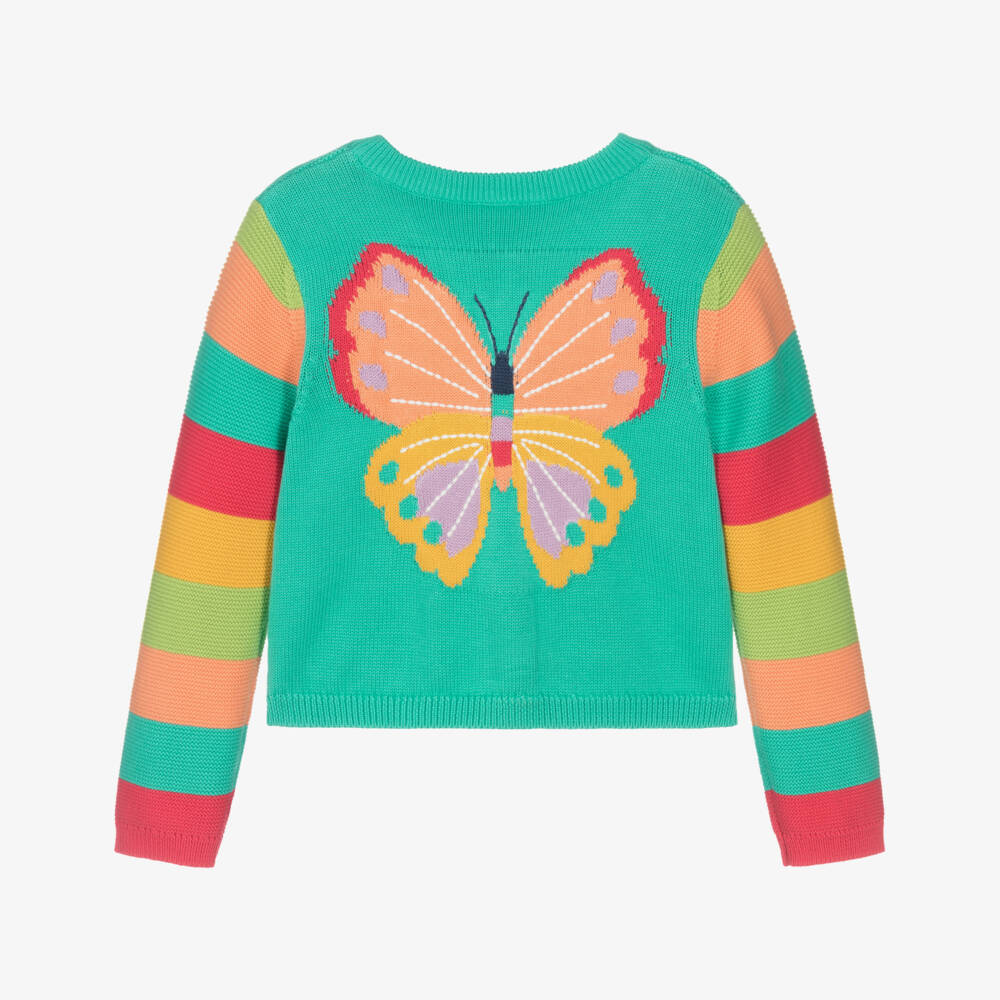 Frugi-كارديغان قطن عضوي لون أخضر للبنات | Childrensalon