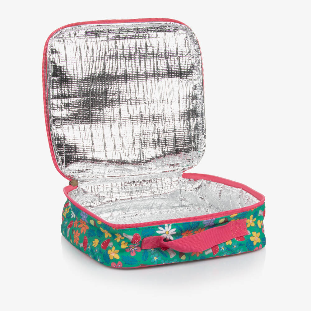 Frugi-حقيبة لحفظ الطعام بنقشة ورود الغابة لون أخضر للبنات (24 سم) | Childrensalon