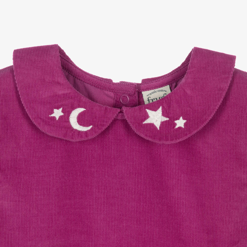 Frugi-فستان نيدلكورد لون بنفسجي للبنات | Childrensalon