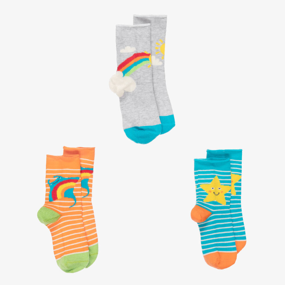Frugi-Organic Cotton & Bamboo Socks (3 Pack) | Childrensalon