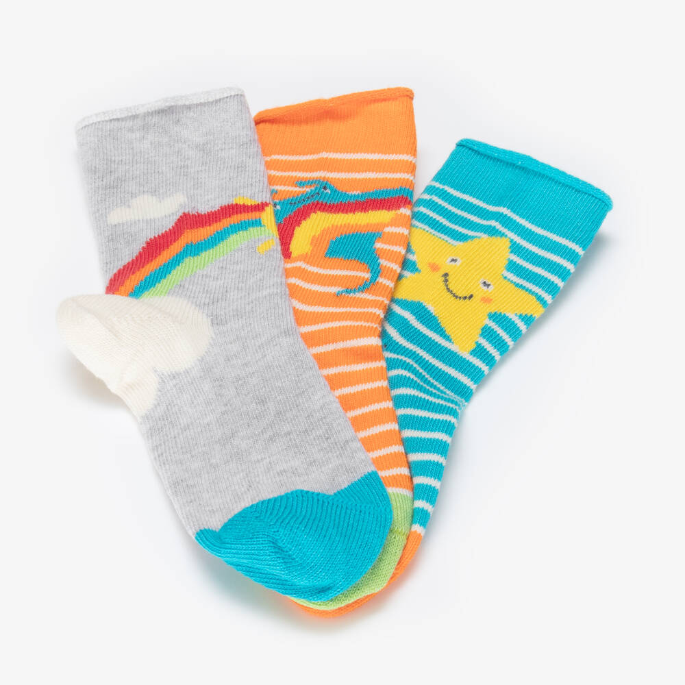 Frugi-Organic Cotton & Bamboo Socks (3 Pack) | Childrensalon