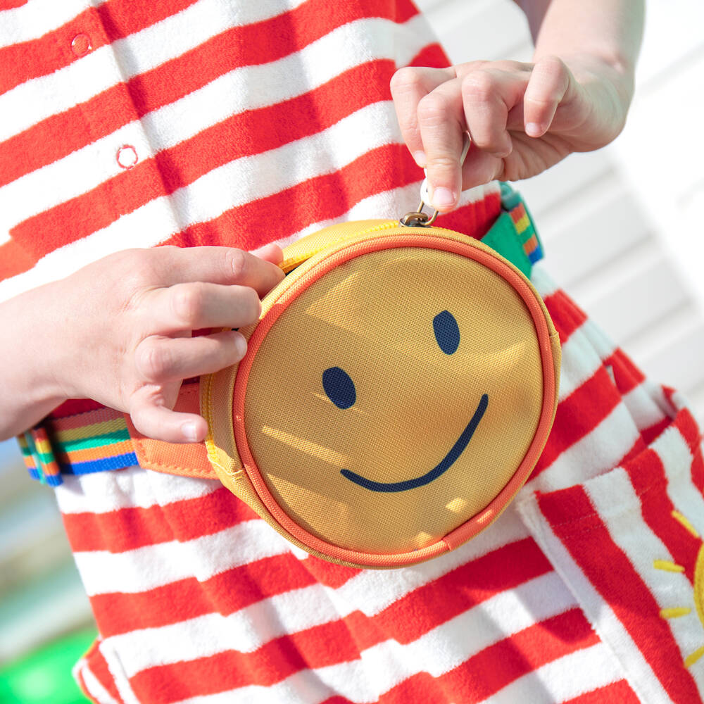 Frugi-Yellow Happy Face Belt Bag (13cm) | Childrensalon