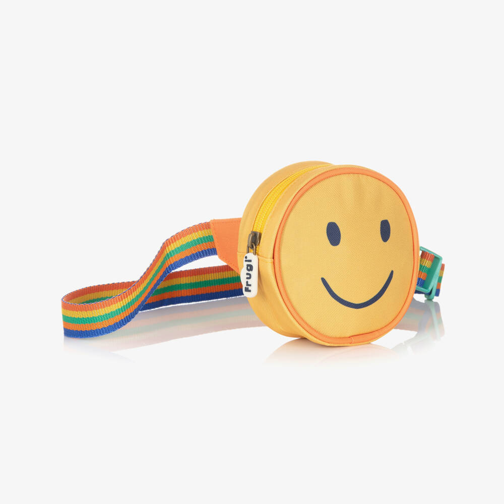 Frugi-Yellow Happy Face Belt Bag (13cm) | Childrensalon