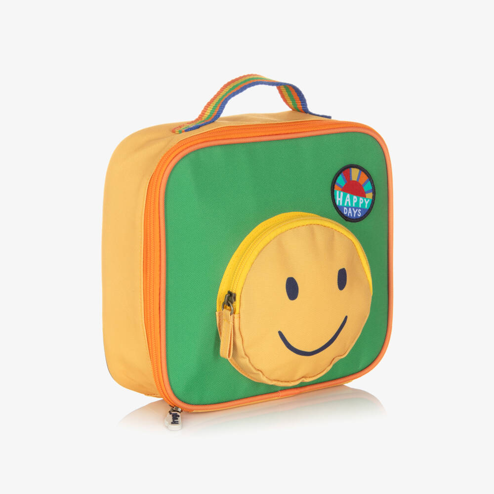 Frugi-حقيبة غداء بطبعة وجه مبتسم لون أصفر (25 سم) | Childrensalon