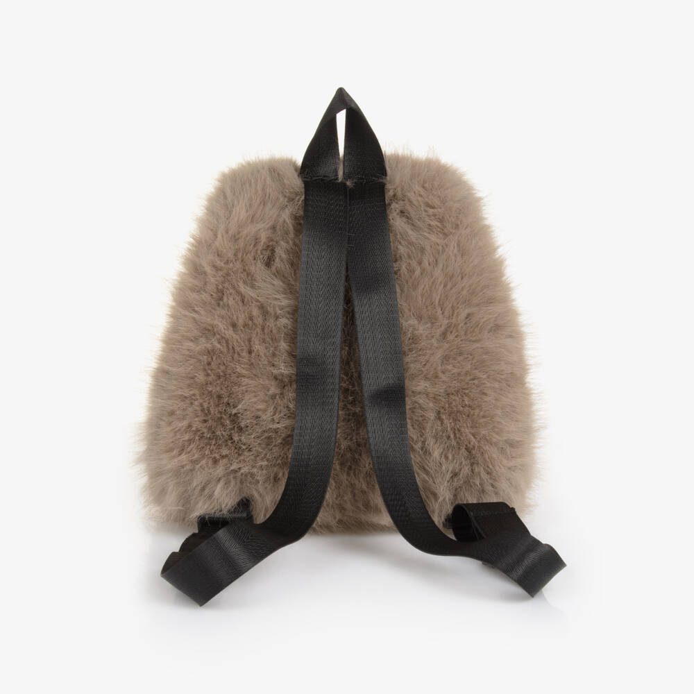 Fun & Fun-Рюкзак бежевый из искусственного меха для девочек (30см) | Childrensalon