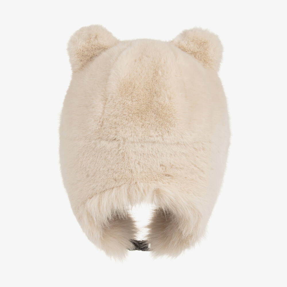 Fun & Fun-Girls Beige Faux Fur Trapper Hat | Childrensalon