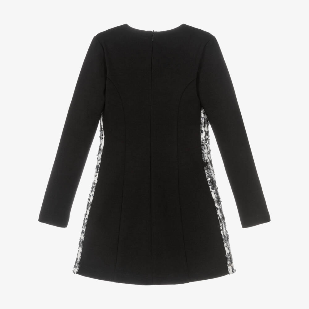 Fun & Fun-Girls Black Milano Jersey Sequin Dress | Childrensalon