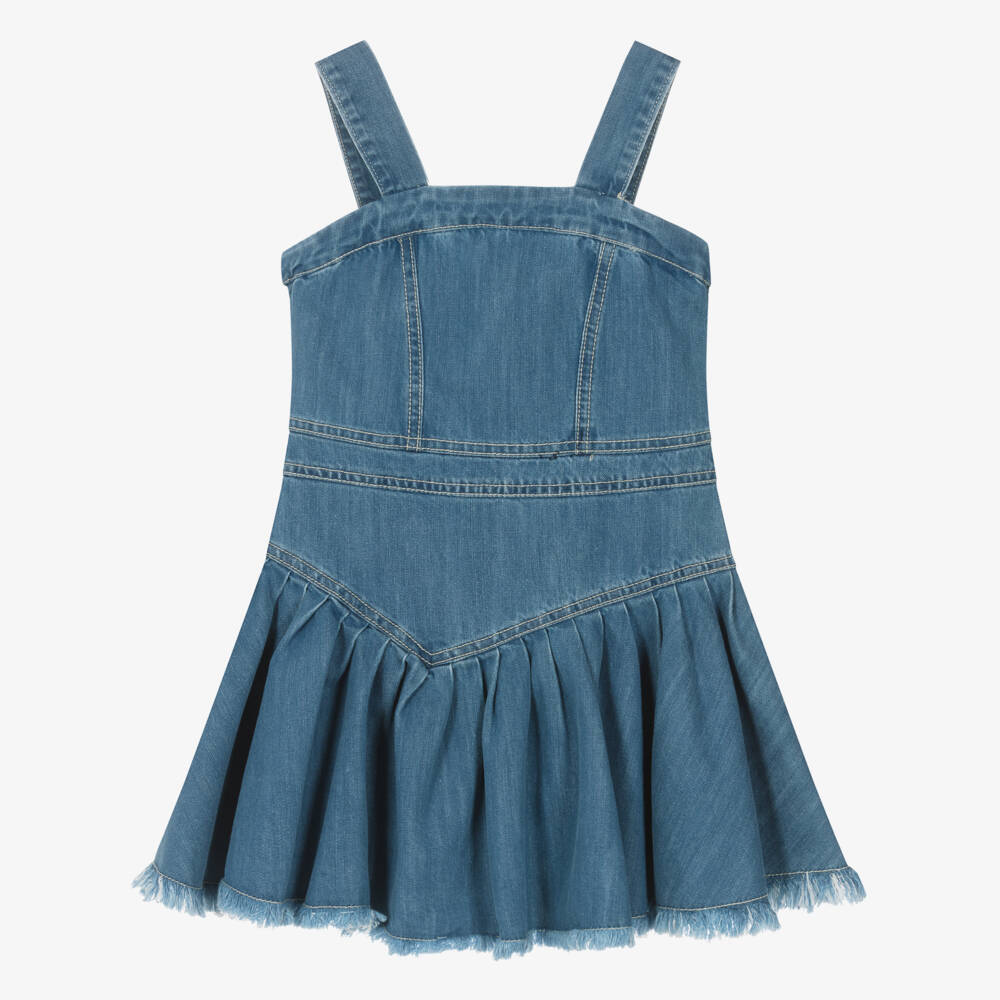 Fun & Fun - Girls Blue Asymmetric Denim Dress | Childrensalon Fun & Fun - Girls Blue Asymmetric Denim Dress | Childrensalon