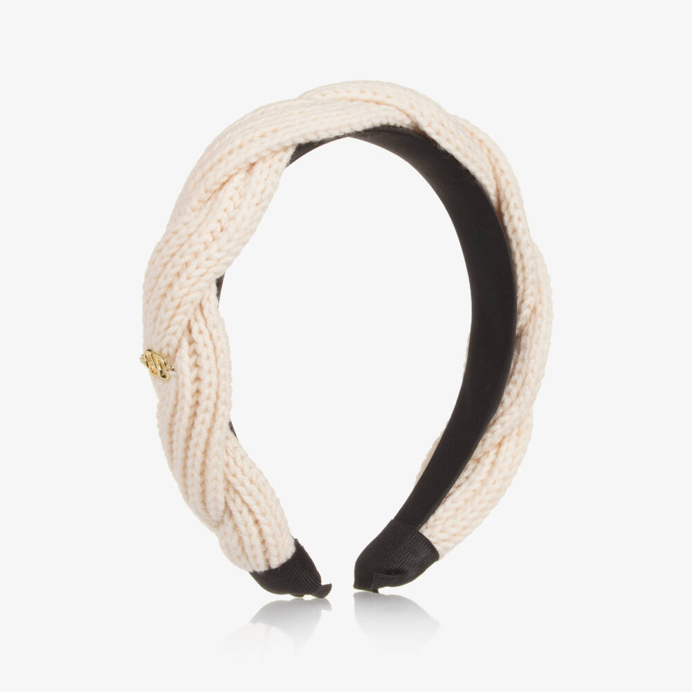 Fun & Fun-Girls Ivory Cable Knit Hairband | Childrensalon