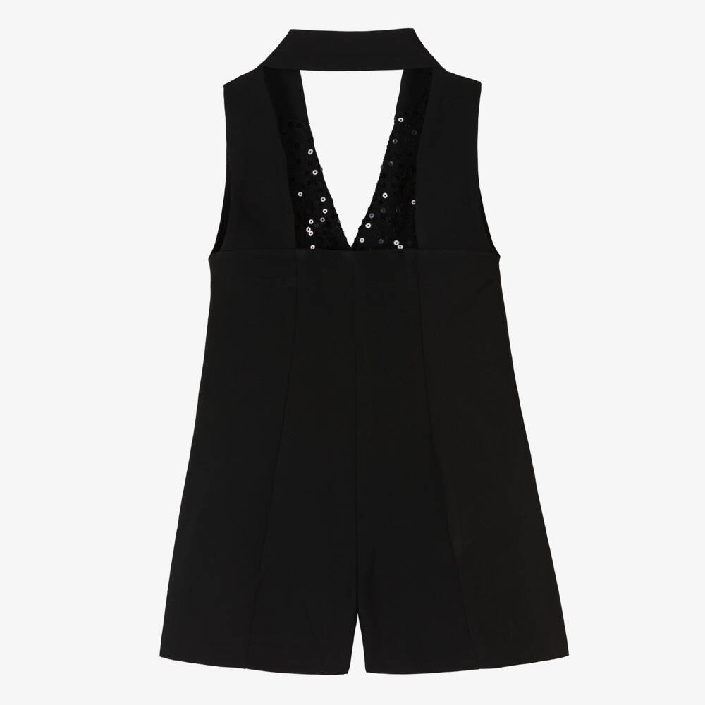 Fun & Fun-Girls Ivory Playsuit with Lace & Sequins | Childrensalon