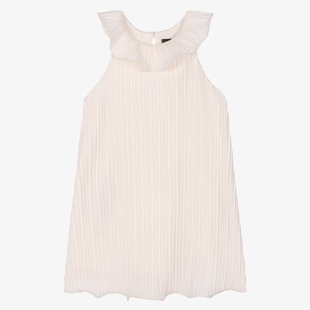 Fun & Fun-Girls Ivory Sleeveless Pleated Dress | Childrensalon