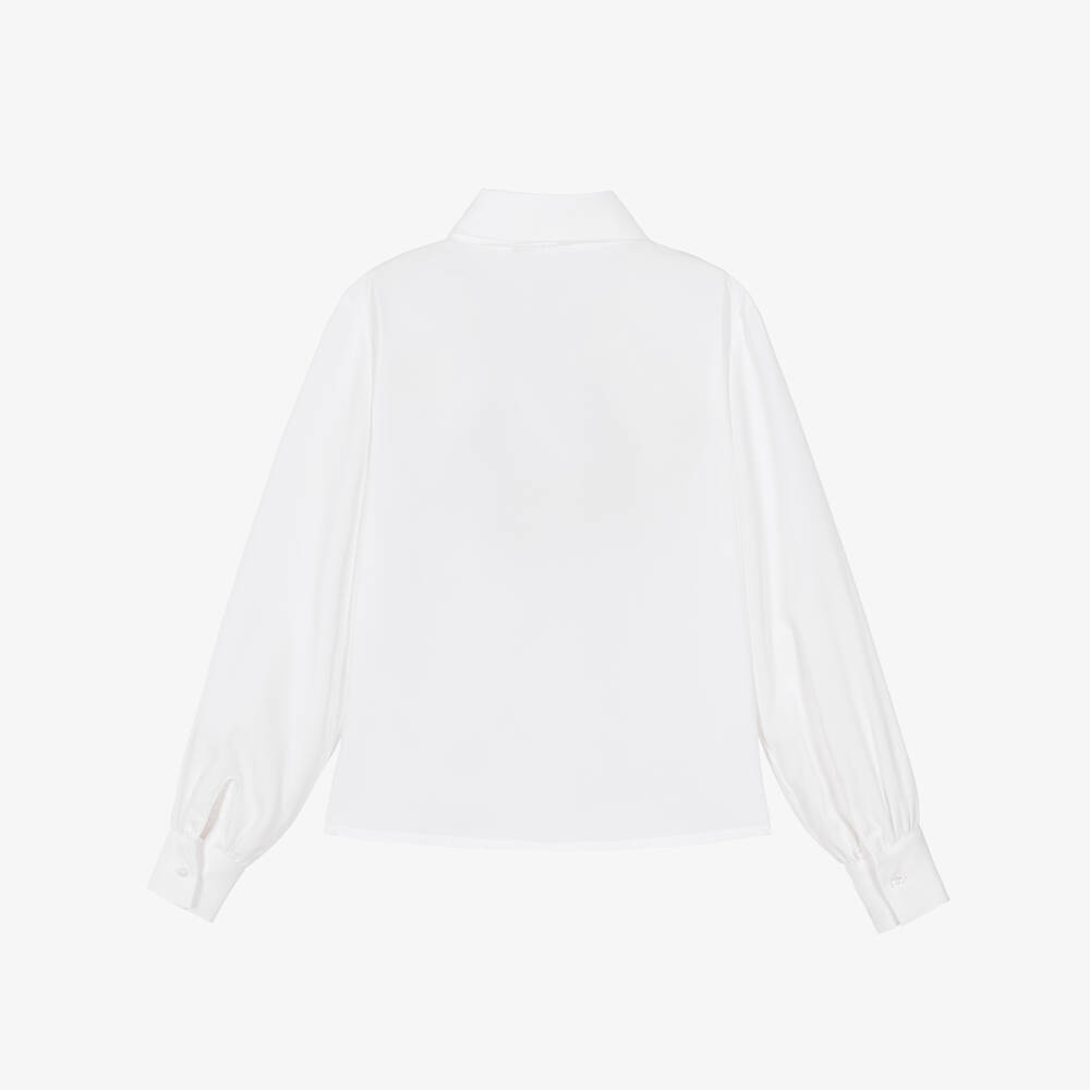 Fun & Fun-Girls Off-White Blouse with Bow | Childrensalon