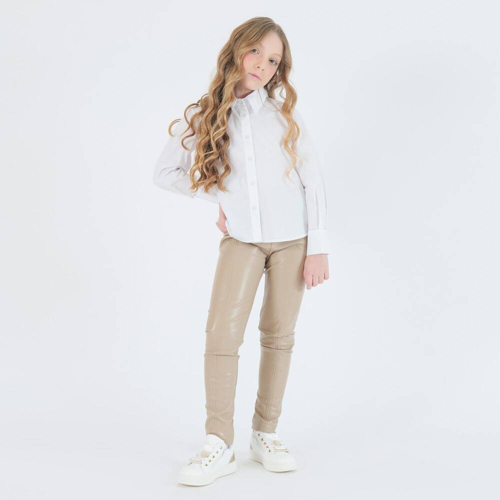 Fun & Fun-Girls Off-White Blouse with Bow | Childrensalon