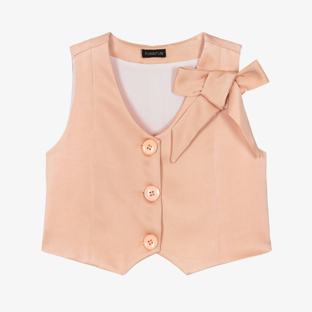 Fun & Fun-فيست ساتان لون زهري خوخي للبنات | Childrensalon