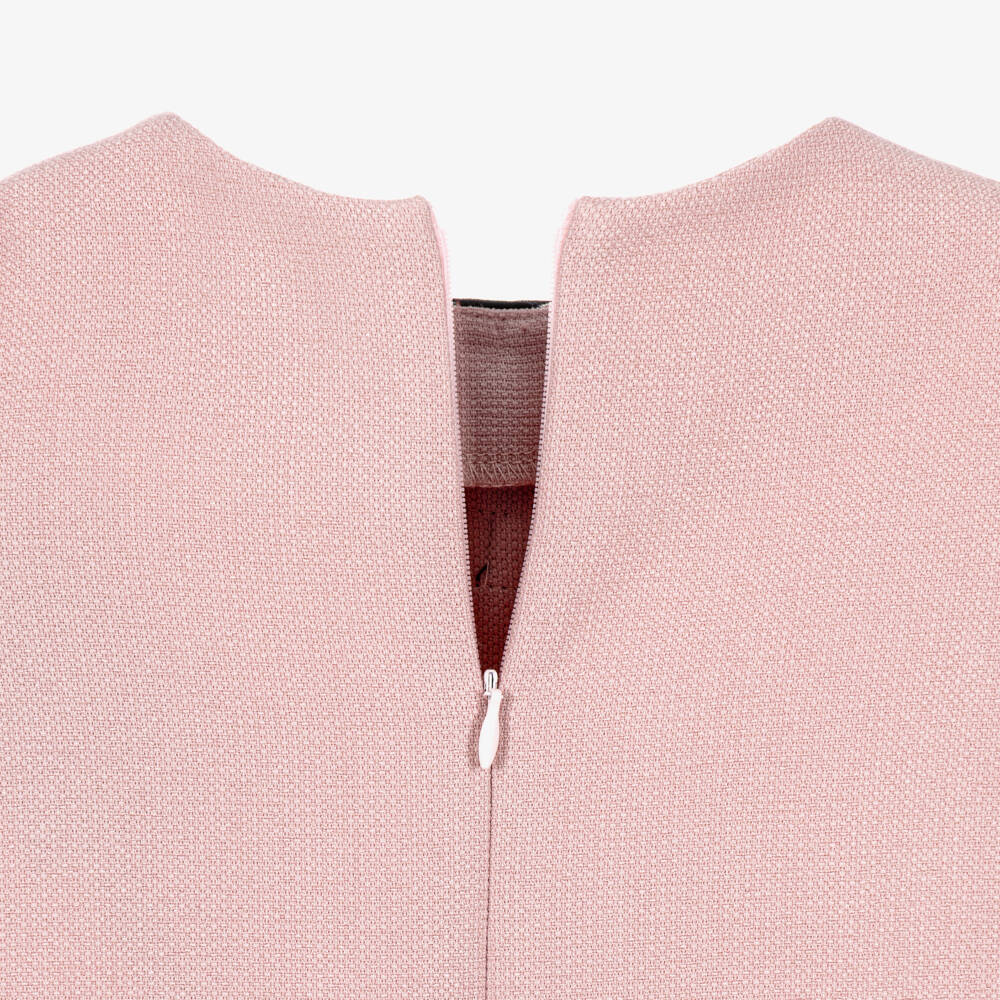 Fun & Fun-Girls Pink Dress with Black Velvet Bows & Trims | Childrensalon