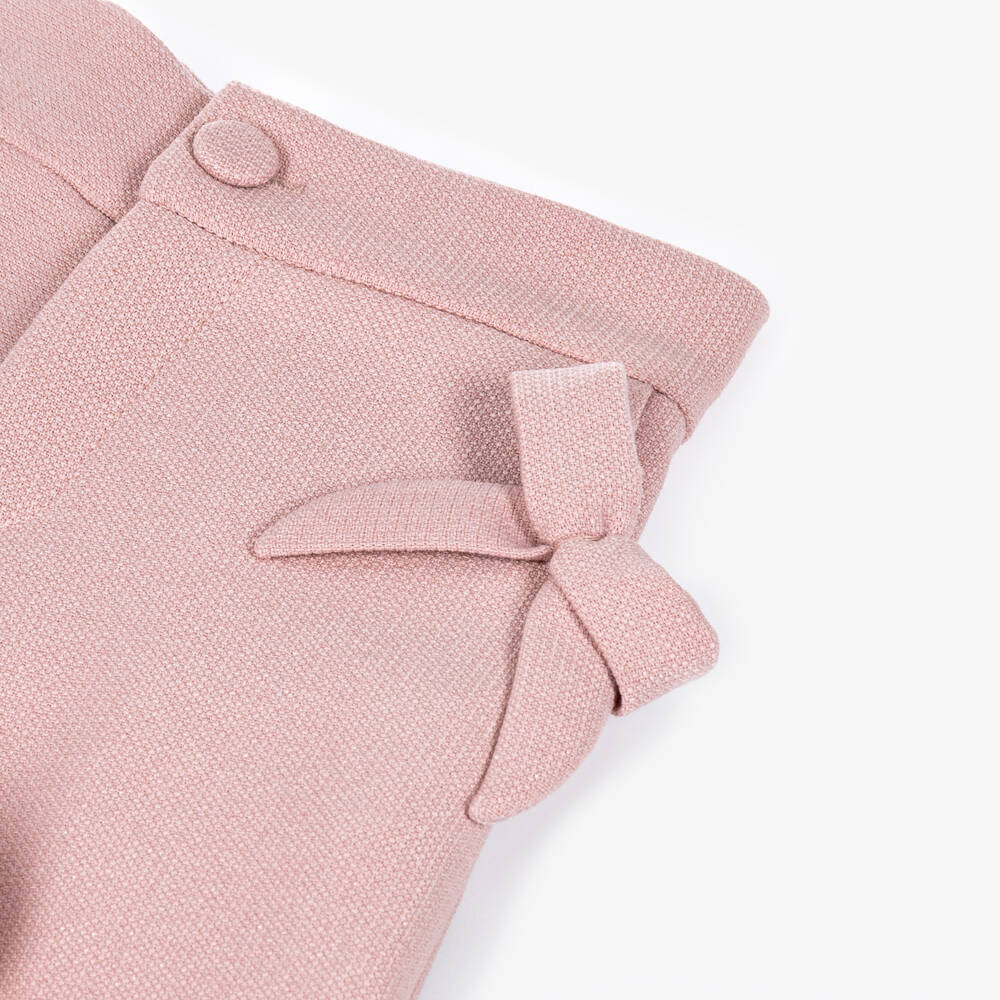 Fun & Fun-Girls Pink Trousers with Bows | Childrensalon