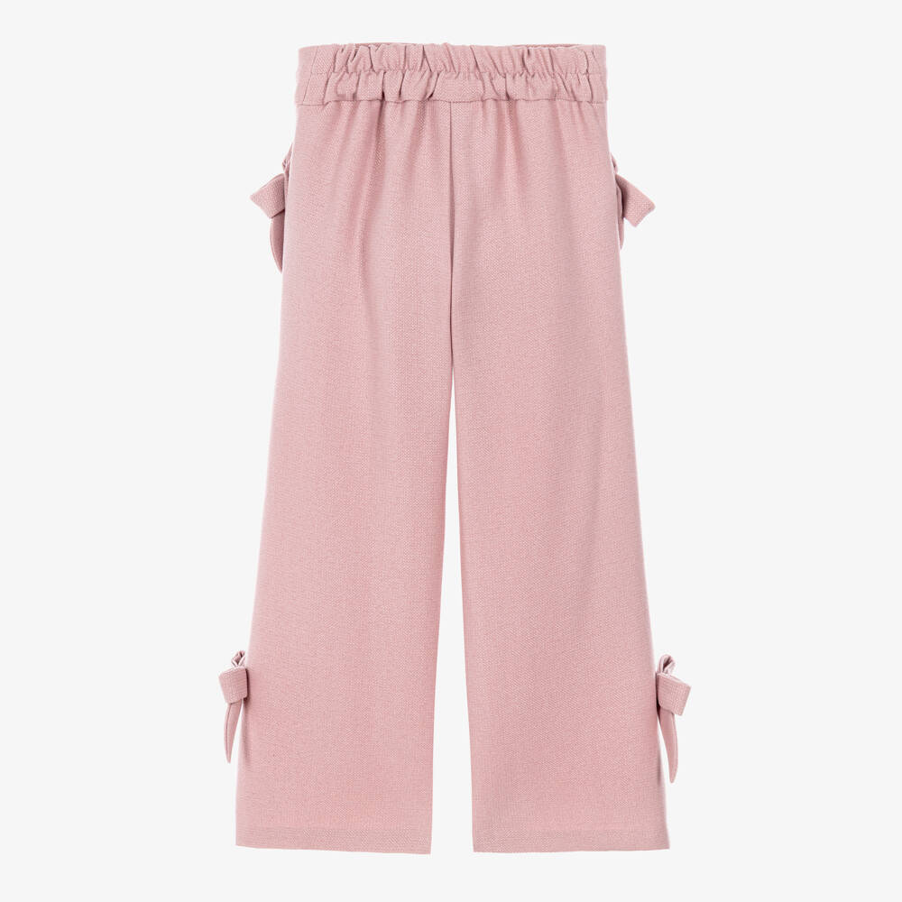 Fun & Fun-Girls Pink Trousers with Bows | Childrensalon