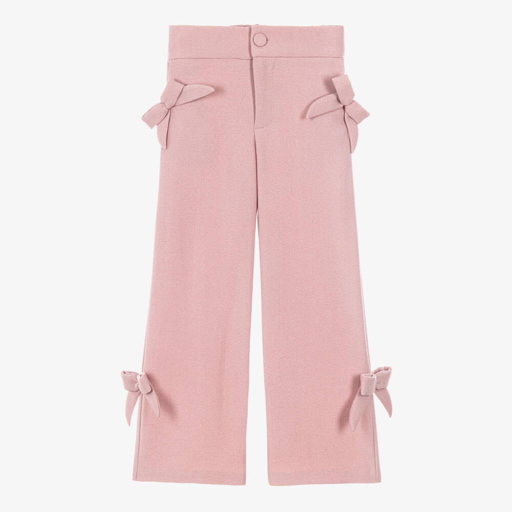 Fun & Fun-Girls Pink Trousers with Bows | Childrensalon