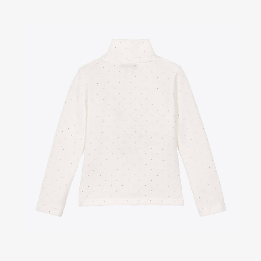 Fun & Fun-Girls Sparkly White Knit Sweater | Childrensalon
