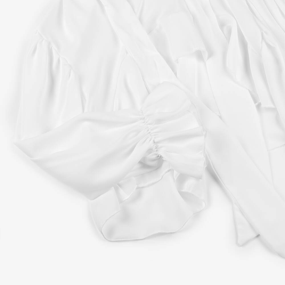 Fun & Fun-Girls White Chiffon High-Low Blouse | Childrensalon