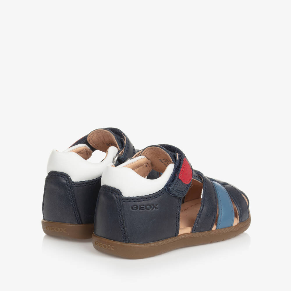 Geox-Baby Boys Blue Leather Sandals | Childrensalon