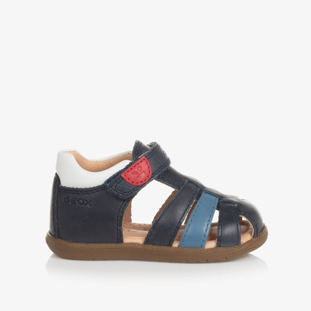 Geox-Baby Boys Blue Leather Sandals | Childrensalon