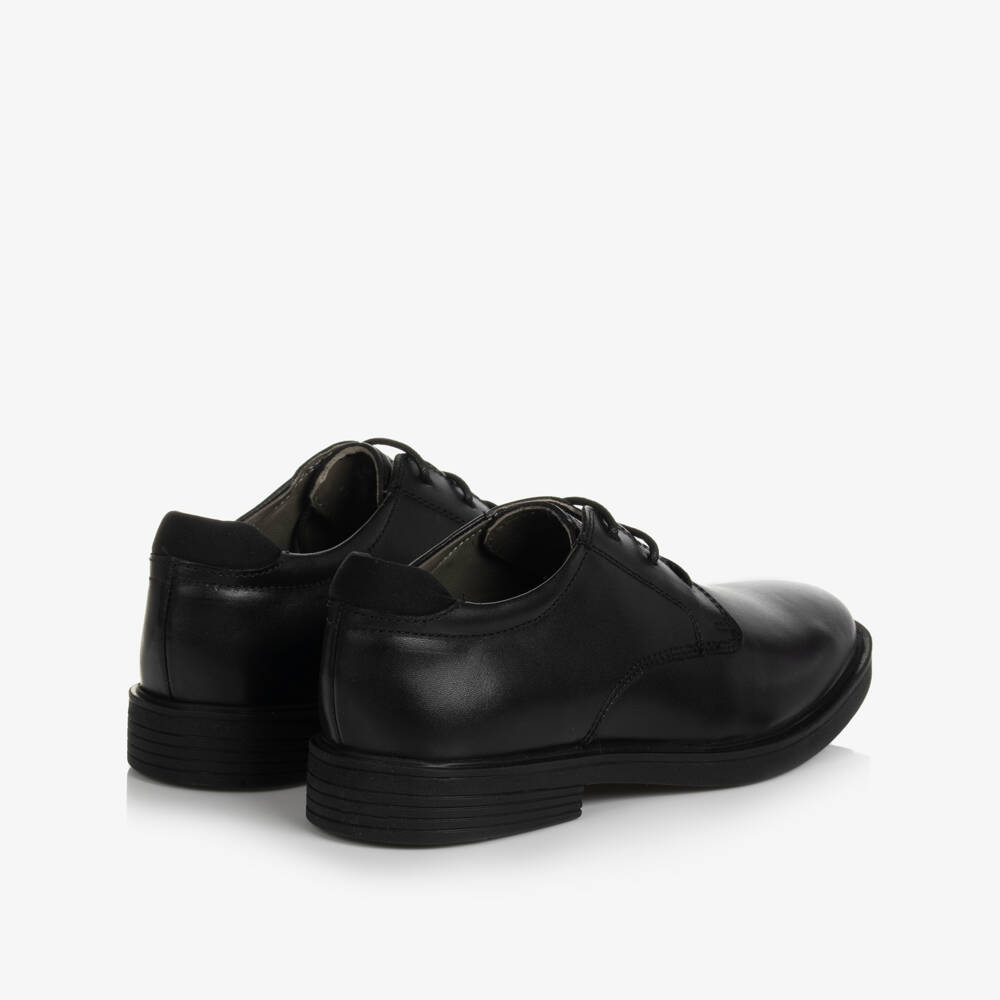 Geox-Boys Black Leather Shoes | Childrensalon