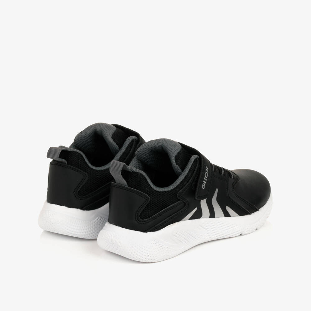 Geox-Boys Black Velcro Trainers with Elasticated Laces | Childrensalon