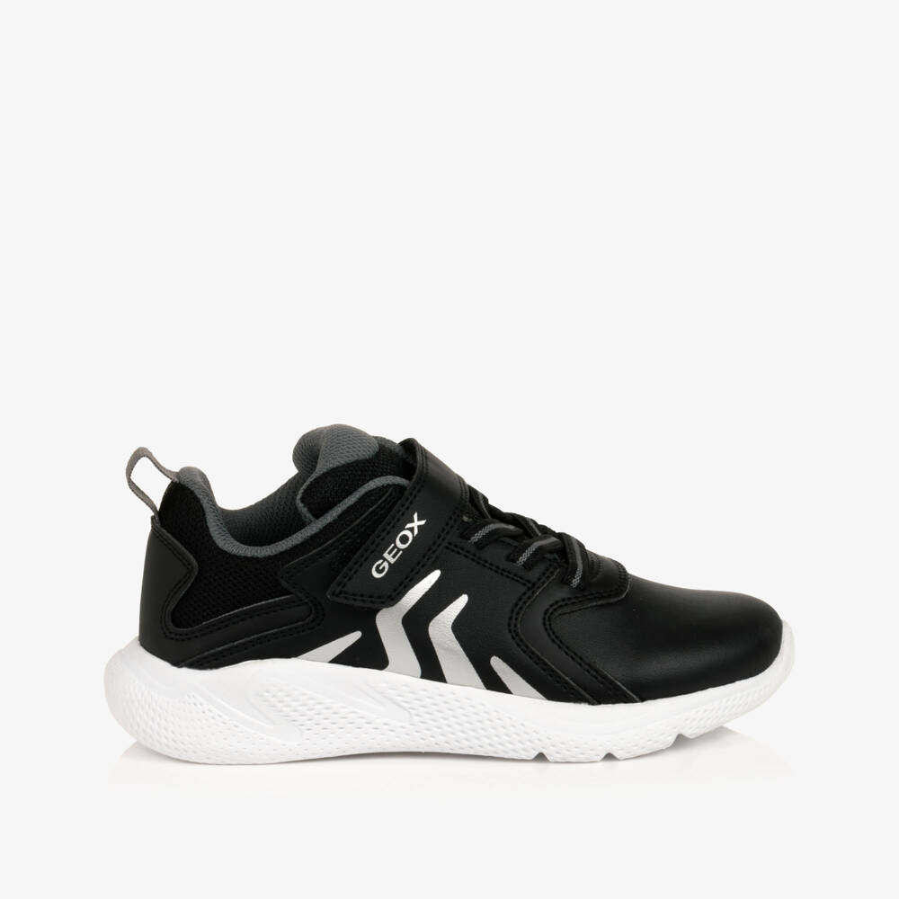 Geox-Boys Black Velcro Trainers with Elasticated Laces | Childrensalon