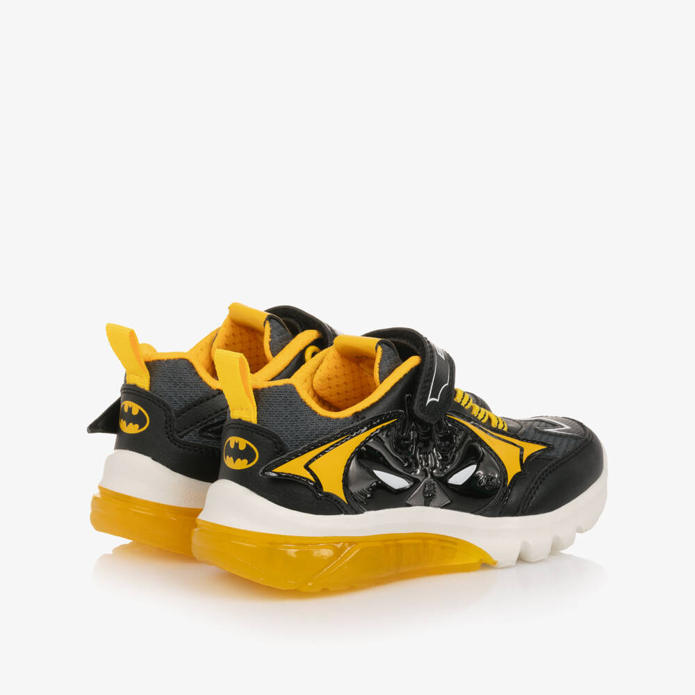 Geox-Boys Black & Yellow Batman Light-Up Trainers | Childrensalon