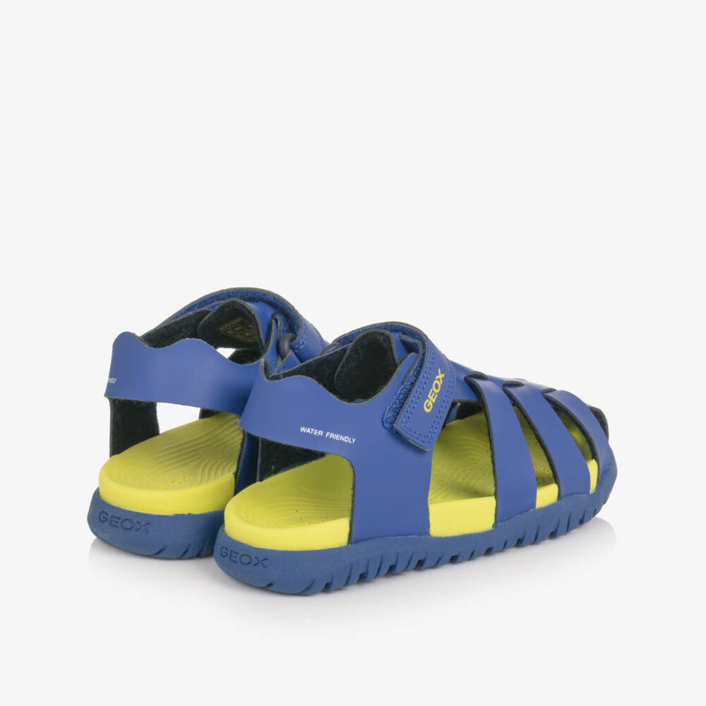Geox-Boys Blue Faux Leather Sandals | Childrensalon