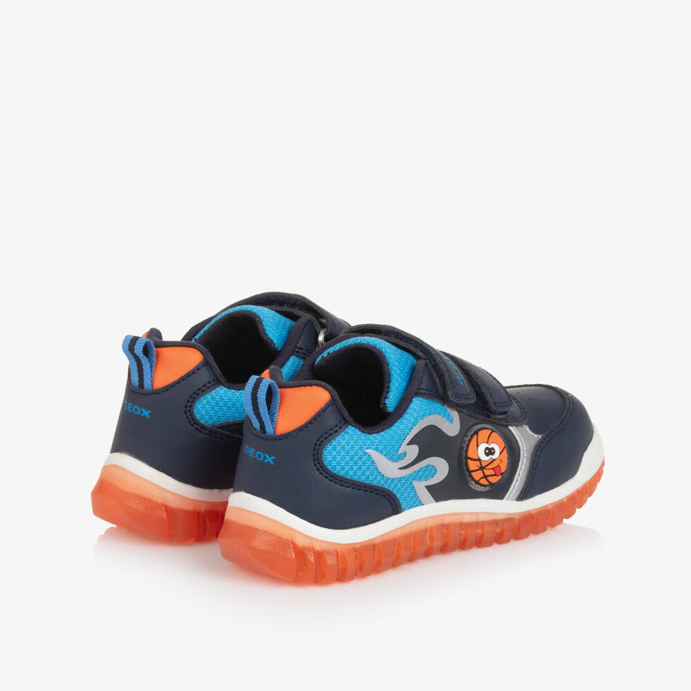 Geox-Boys Blue Light-Up Basketball Trainers | Childrensalon