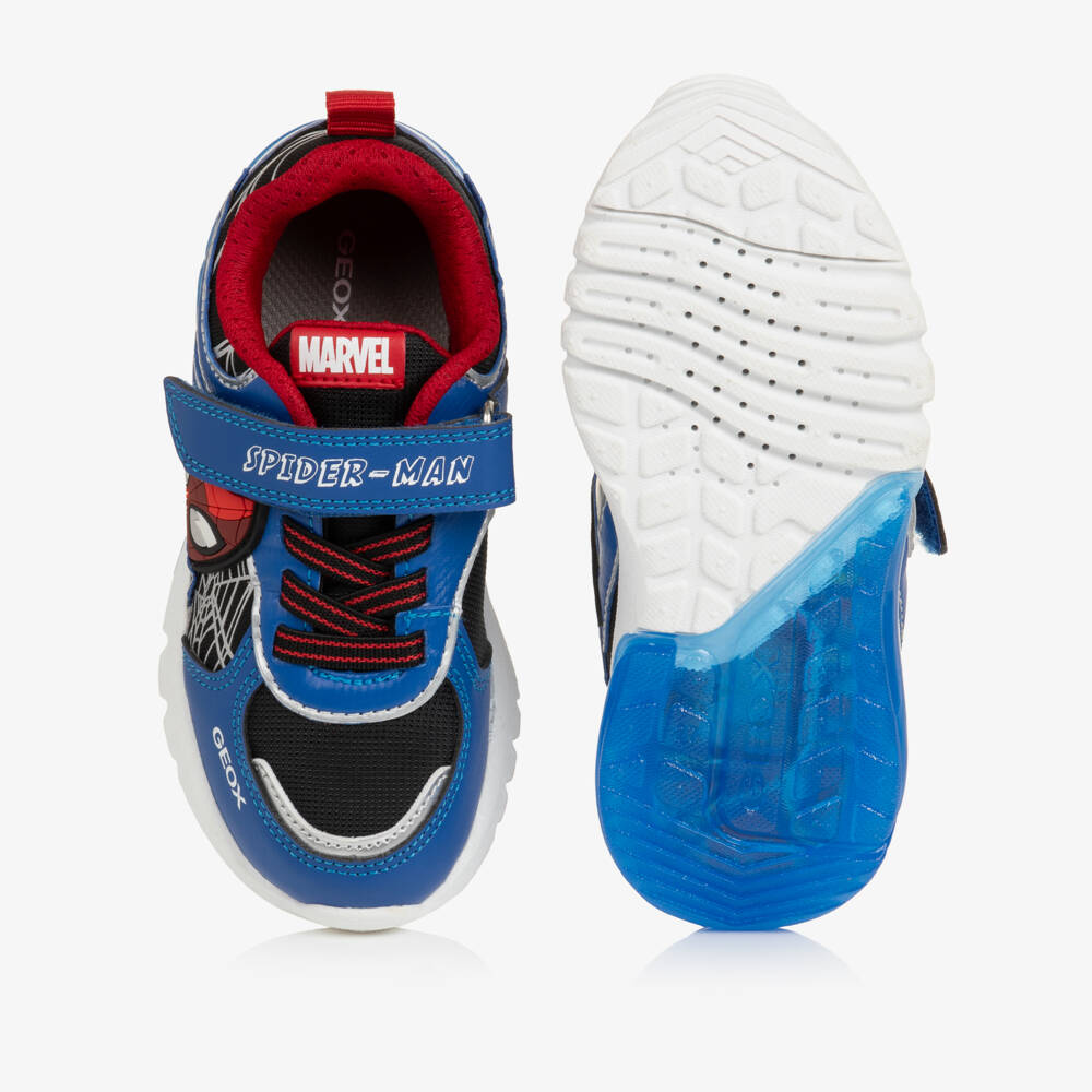 Geox-Boys Blue Spiderman Light-Up Trainers | Childrensalon