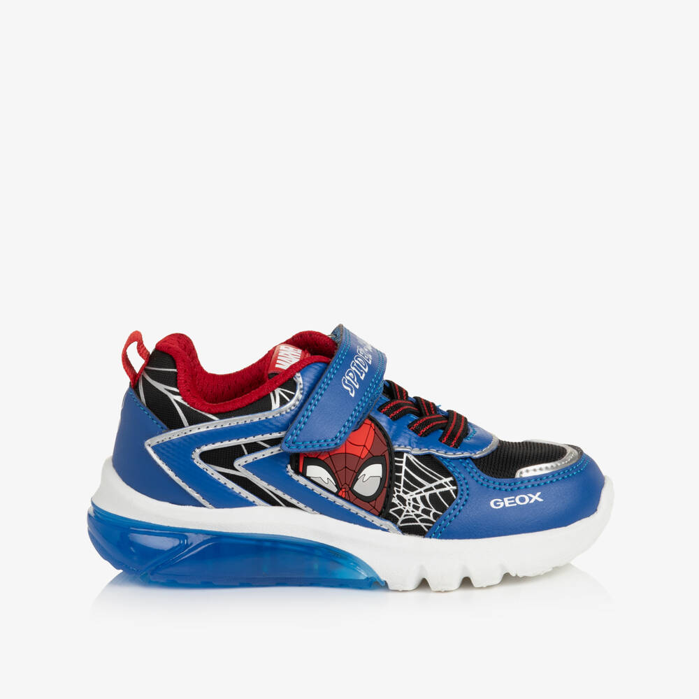 Geox-Boys Blue Spiderman Light-Up Trainers | Childrensalon