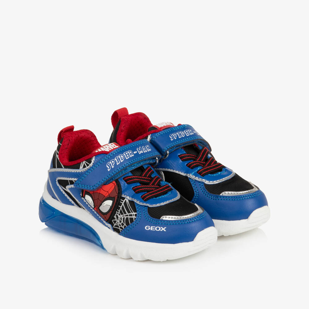 Geox-Boys Blue Spiderman Light-Up Trainers | Childrensalon