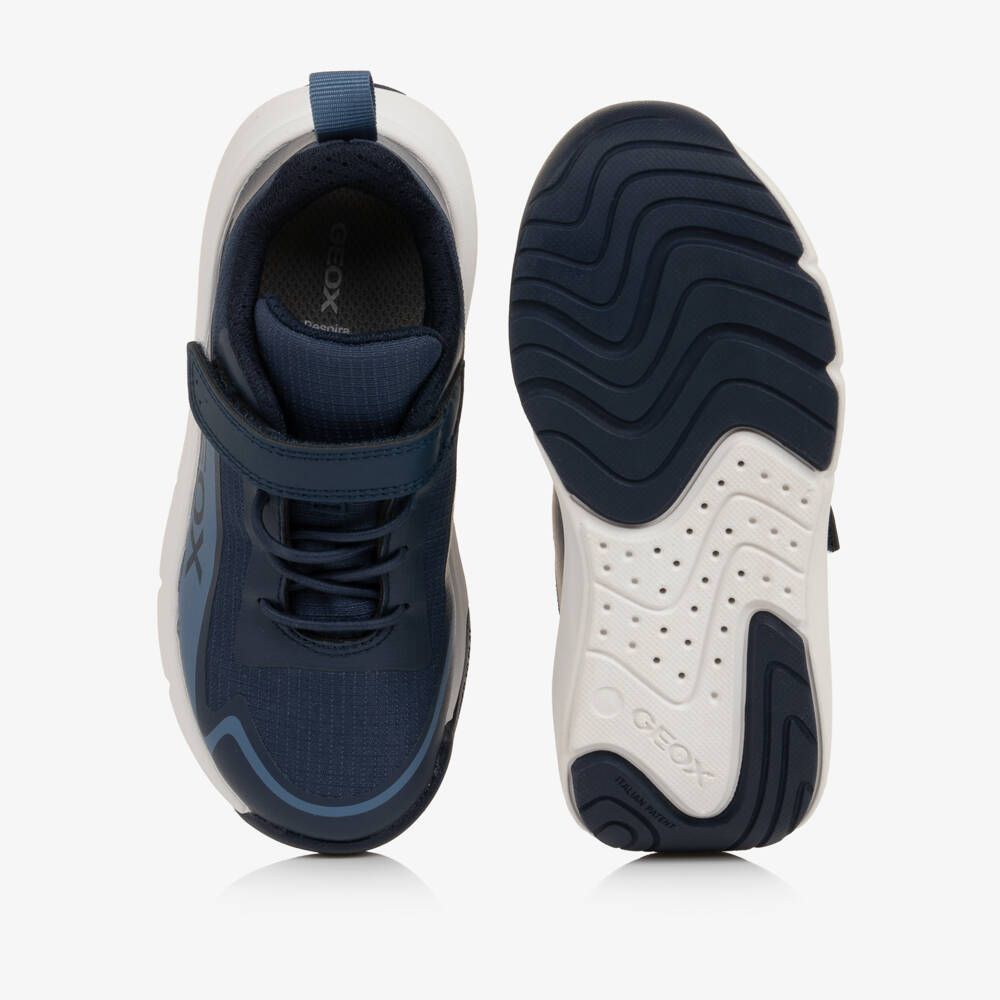 Geox-Boys Blue Water Repellent Trainers with Respira | Childrensalon