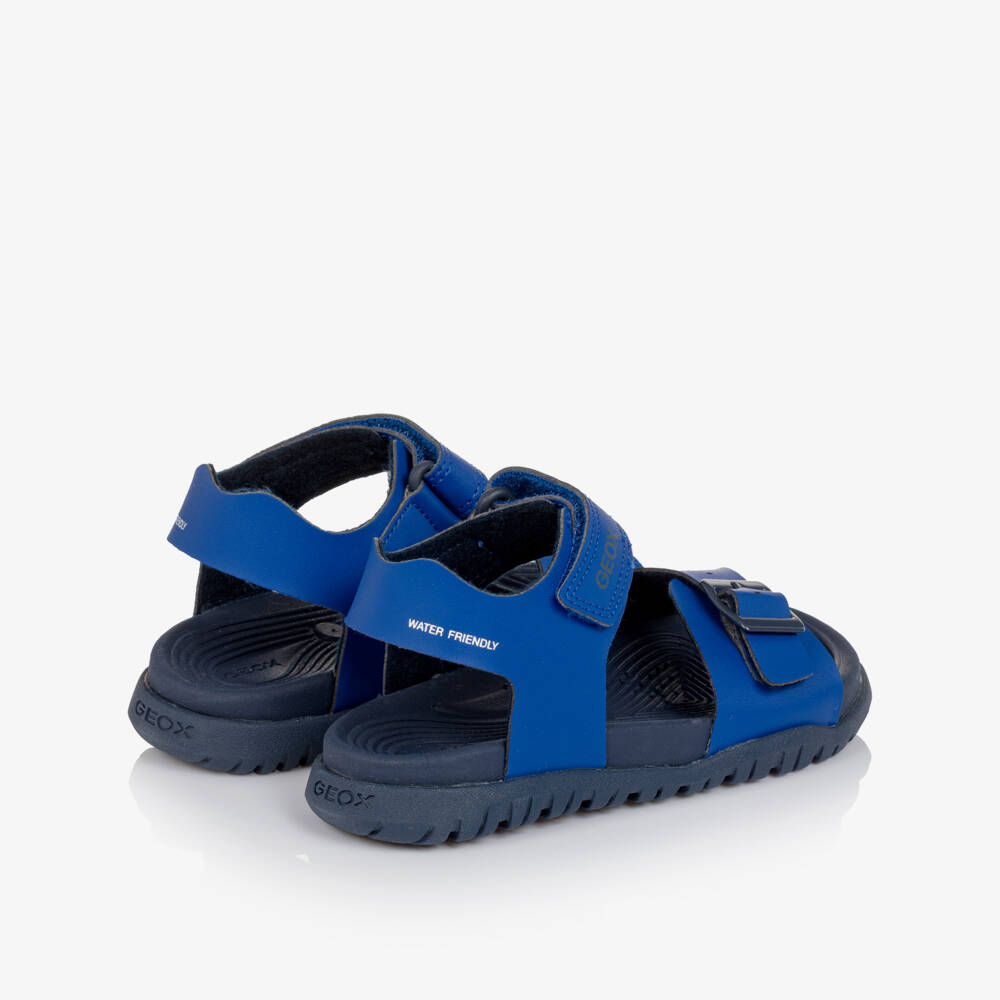Geox-Boys Bright Blue Faux Leather Sandals | Childrensalon