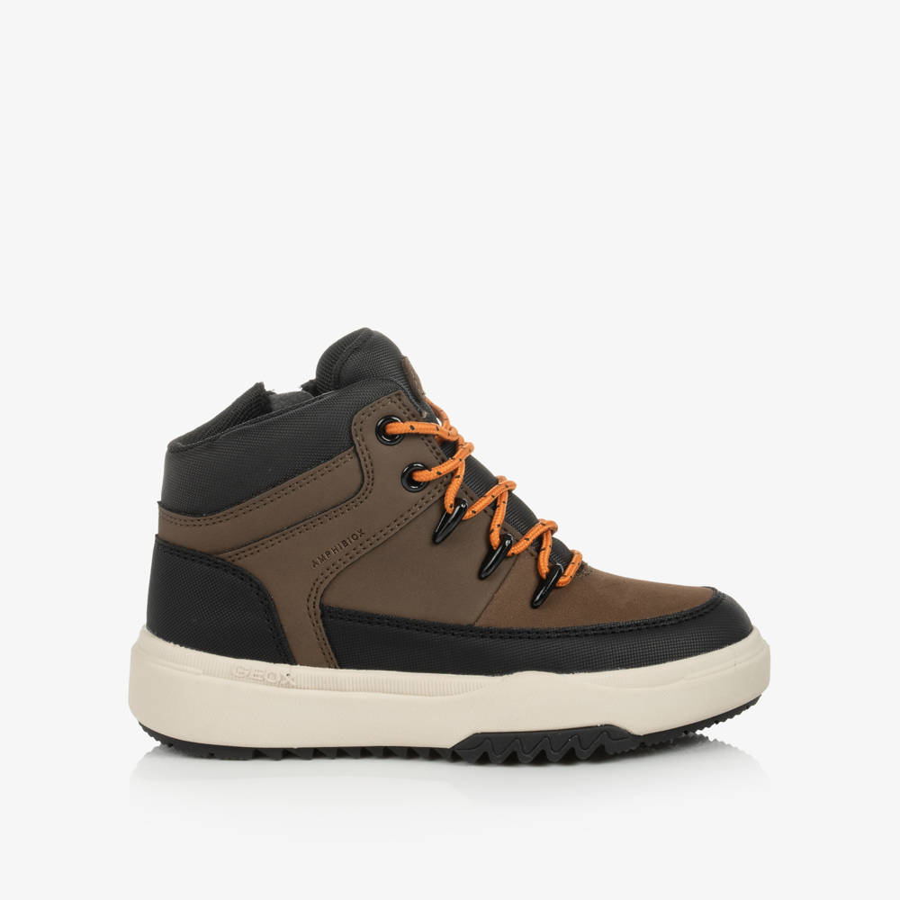 Geox-Boys Brown Waterproof Ankle Boots | Childrensalon