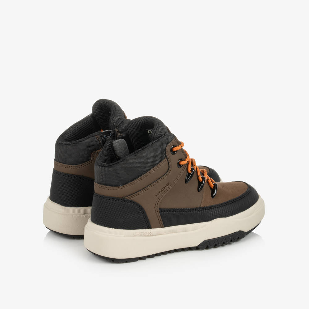 Geox-Boys Brown Waterproof Ankle Boots | Childrensalon