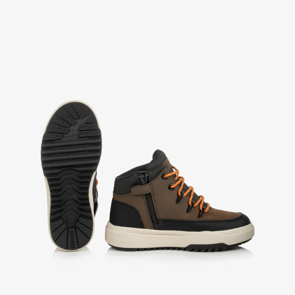 Geox-Boys Brown Waterproof Ankle Boots | Childrensalon