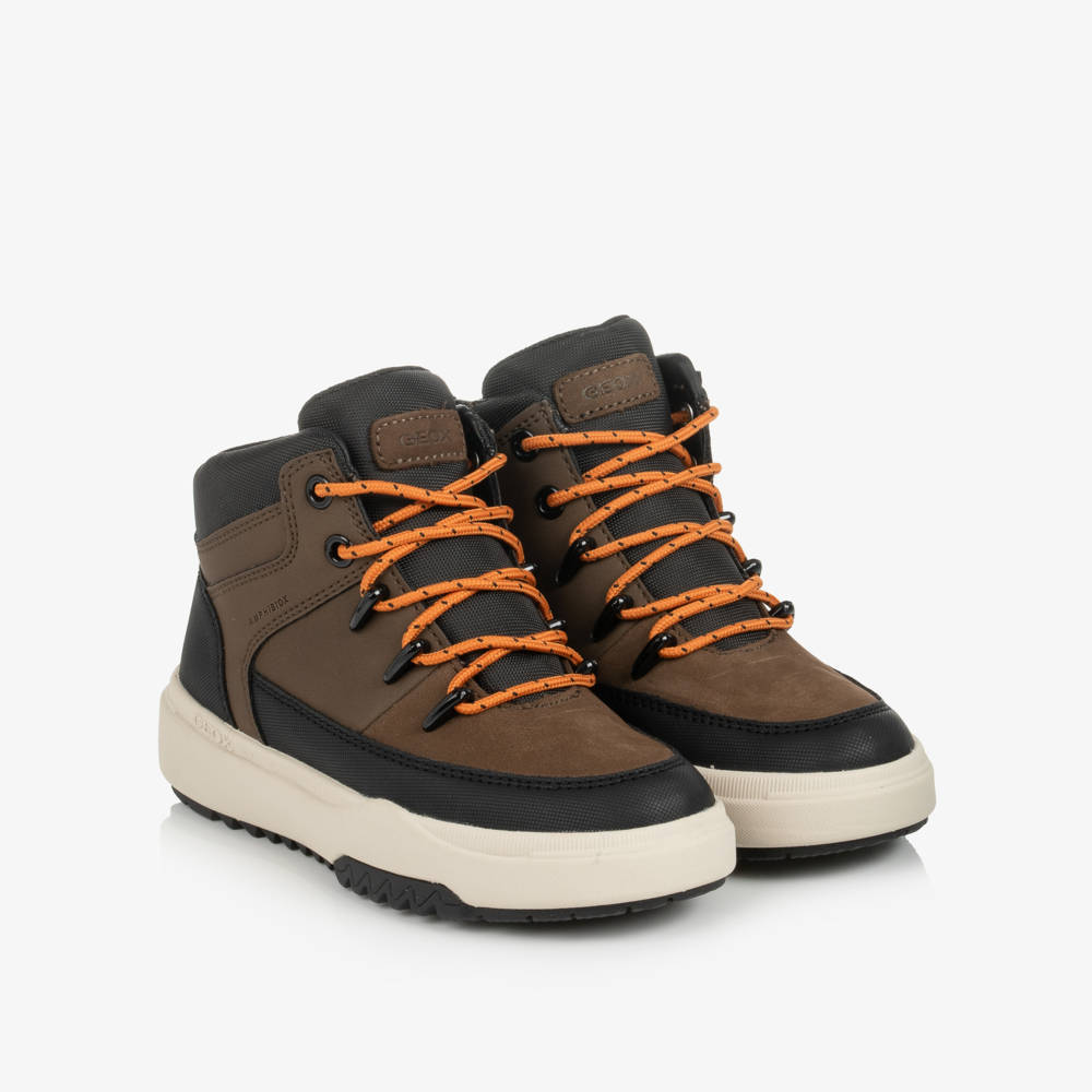 Geox-Boys Brown Waterproof Ankle Boots | Childrensalon
