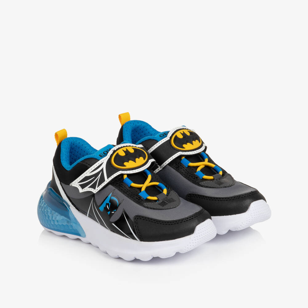 Geox-Boys Grey Batman Trainers with Light-Up Heels | Childrensalon