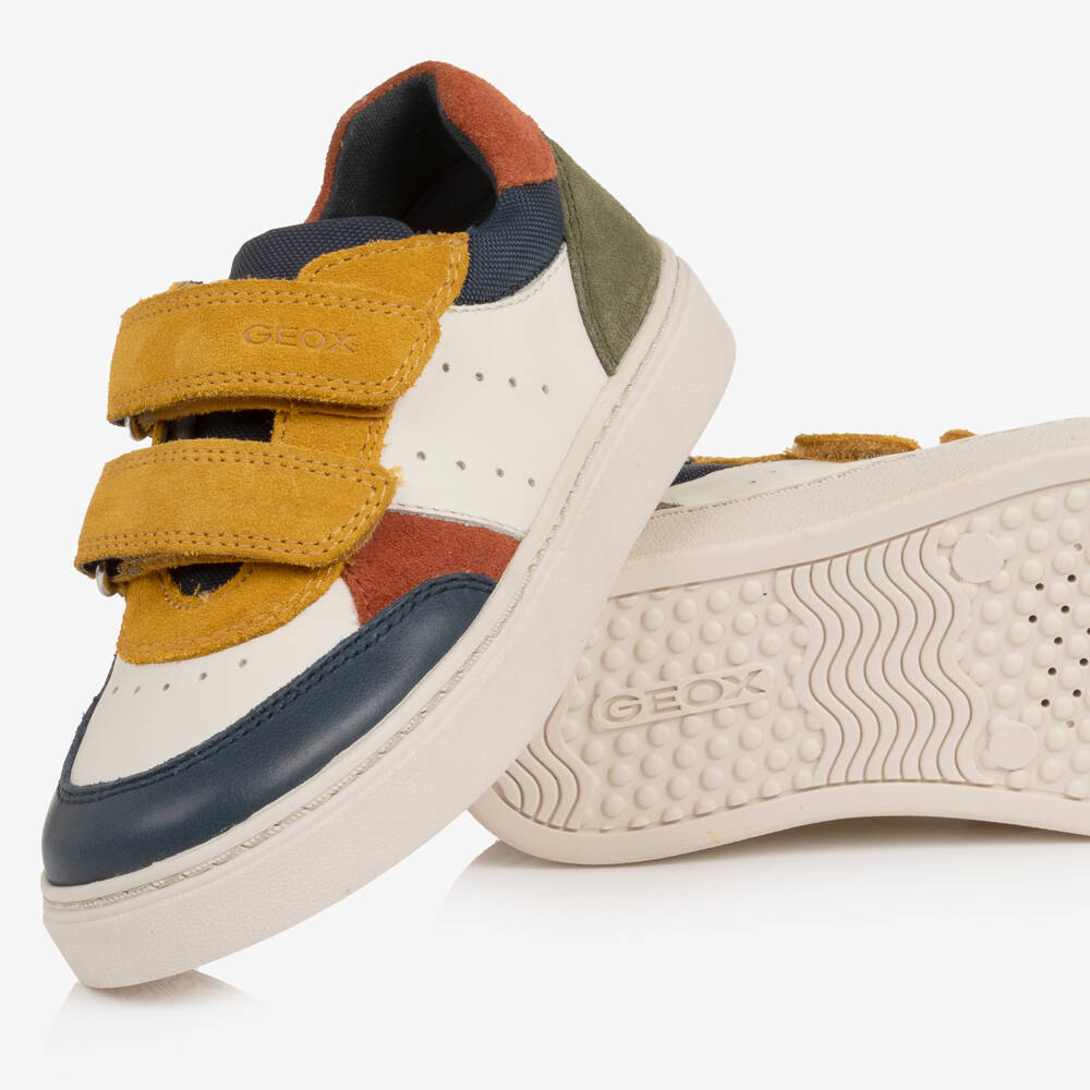 Geox-Boys Ivory & Ochre Respira Trainers | Childrensalon